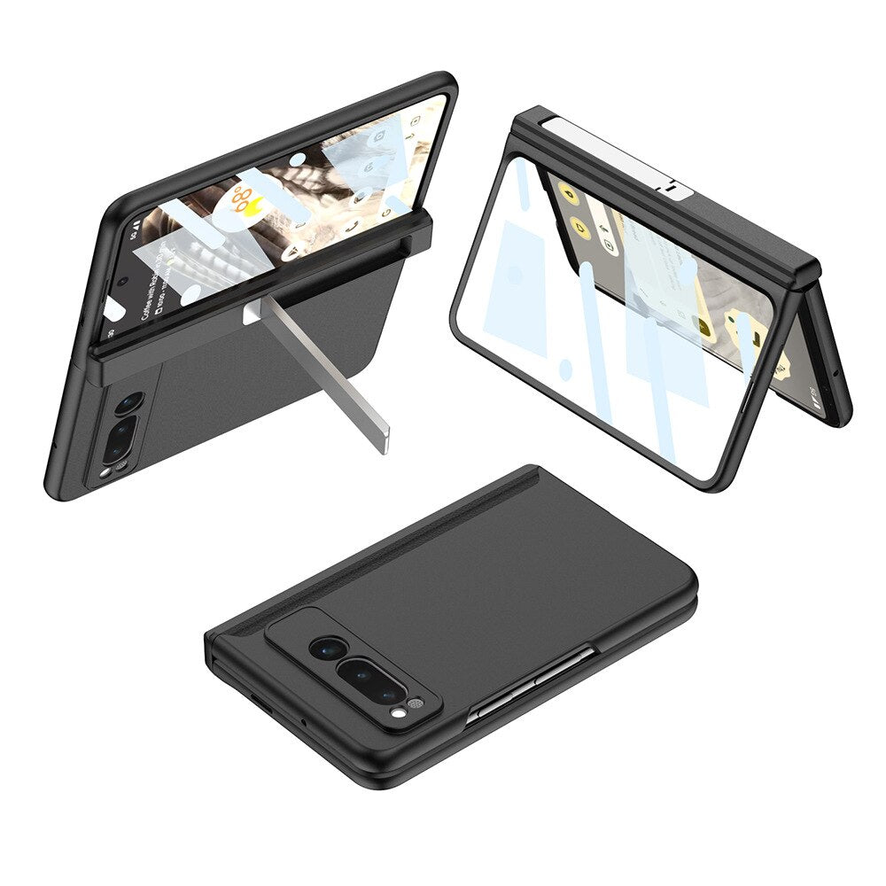 Magnetic Hinge Case With Screen protector and Holder For Google Pixel Fold