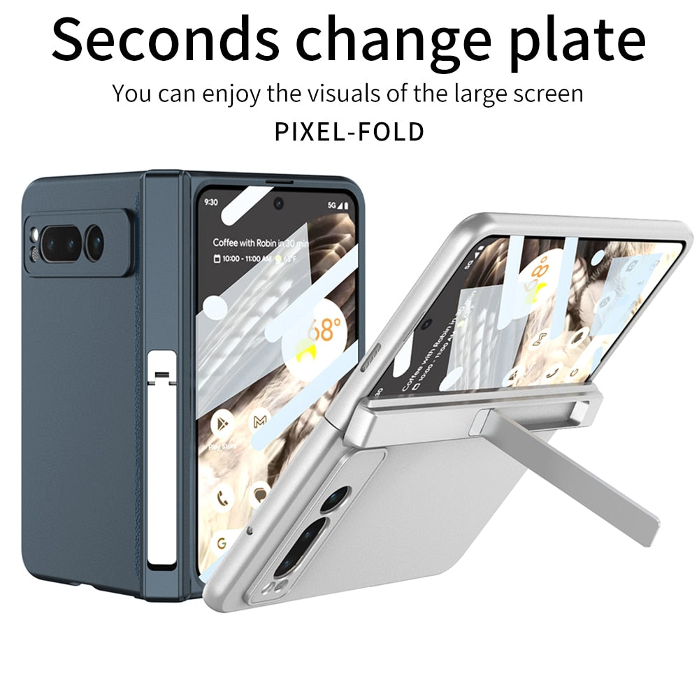 Magnetic Hinge Case With Screen protector and Holder For Google Pixel Fold