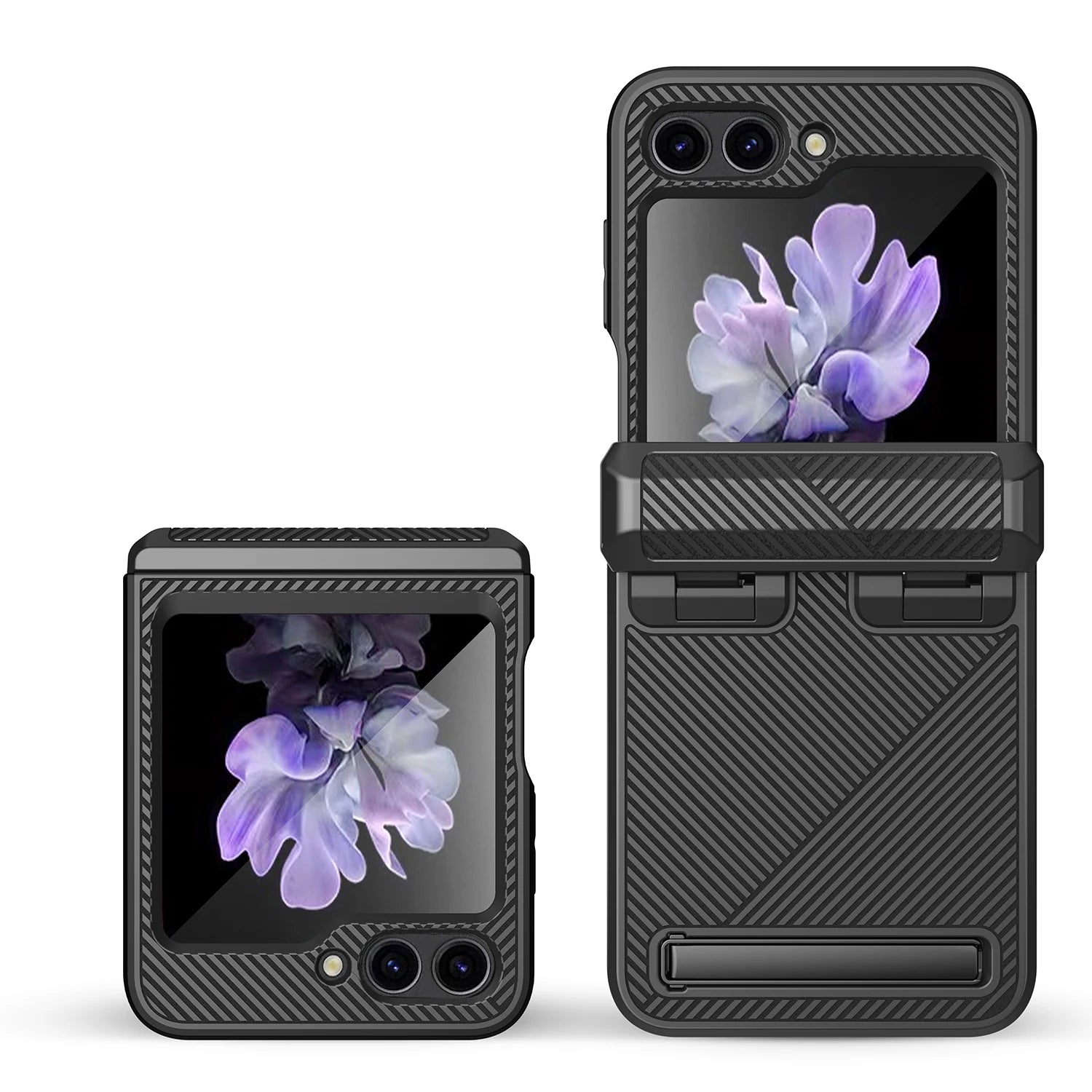 Shockproof Case with Screen Protection & Kickstand For Galaxy Z Flip 5