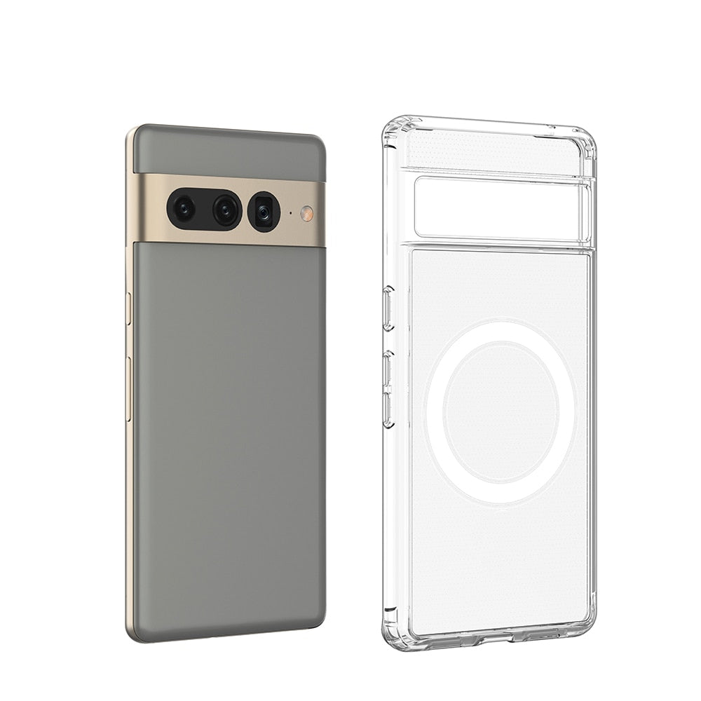 Transparent Shockproof Magnetic Case For Google Pixel Series