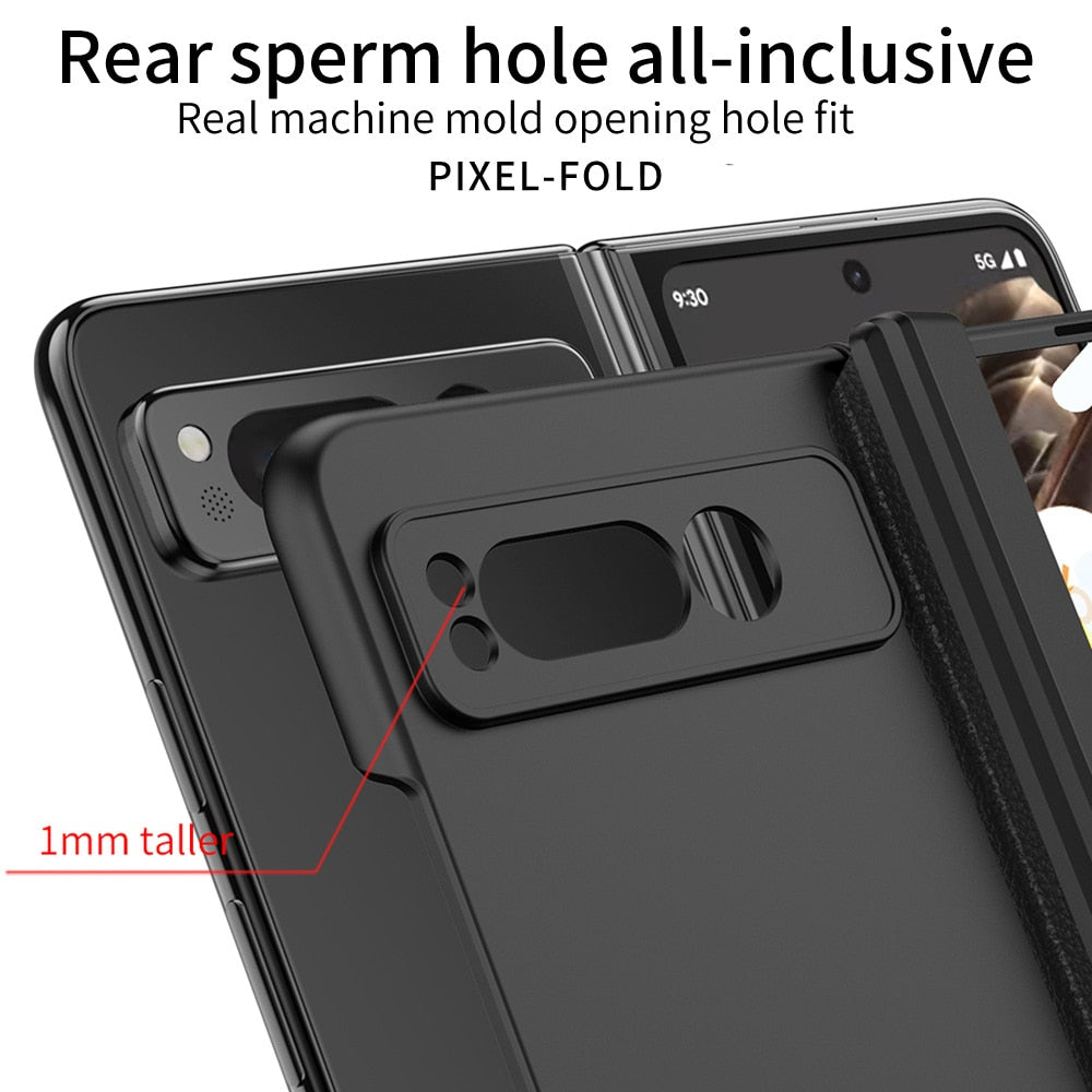 Magnetic Hinge Case With Screen protector and Holder For Google Pixel Fold