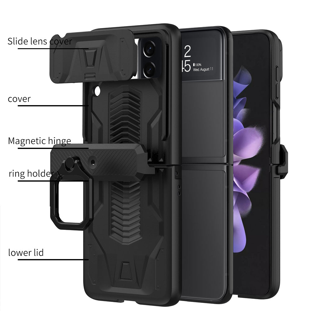 Magnetic Armor Case with Camera Protection For Samsung Galaxy Z Flip 4 - Galaxy Z Flip 4 Case