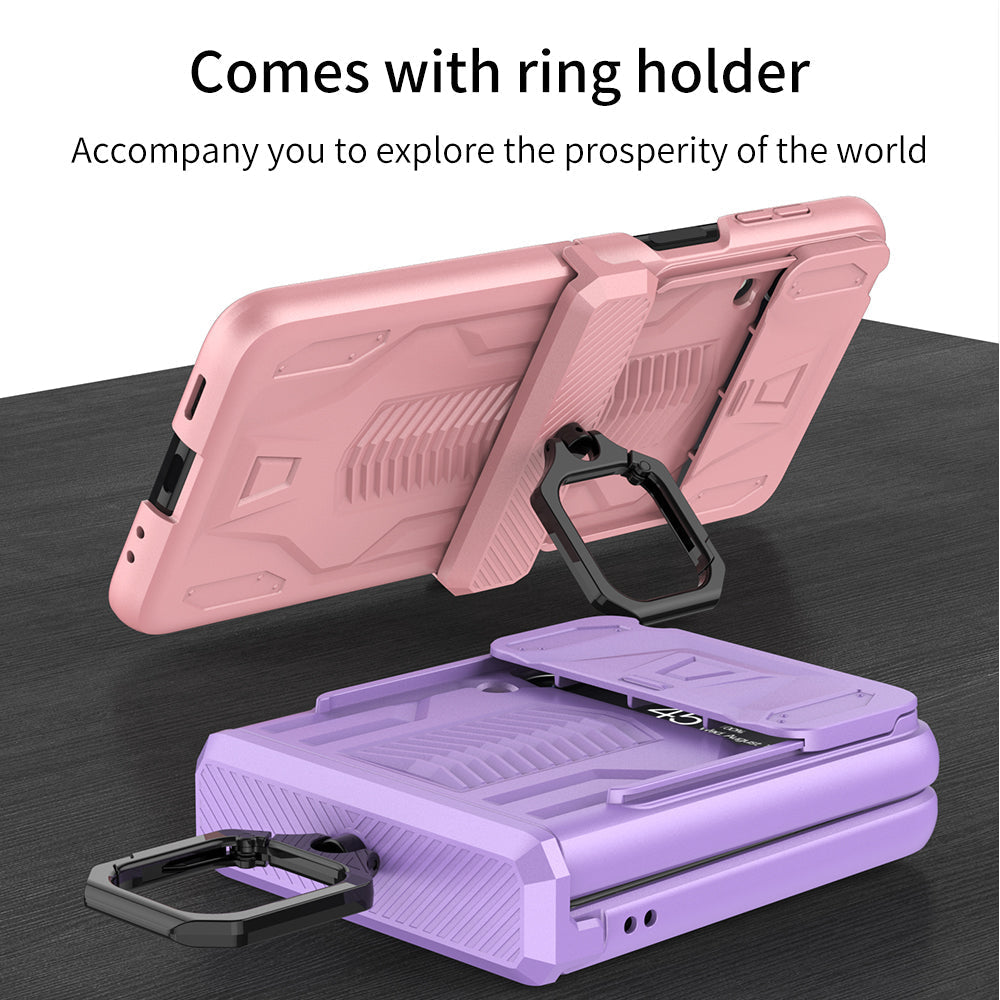 Magnetic Armor Case with Camera Protection For Samsung Galaxy Z Flip 4 - Galaxy Z Flip 4 Case