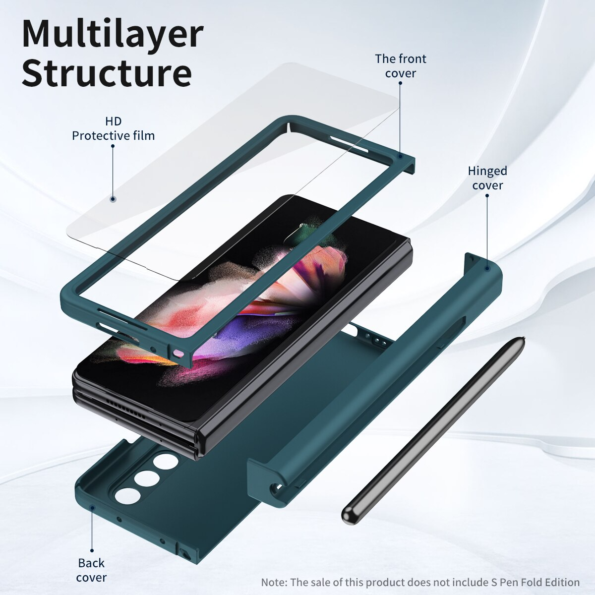 Hinge Case with S Pen Slot Holder For Z FOLD 4