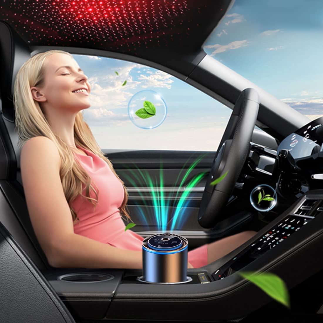 Smart Car Humidifier Diffuser With Star Projector
