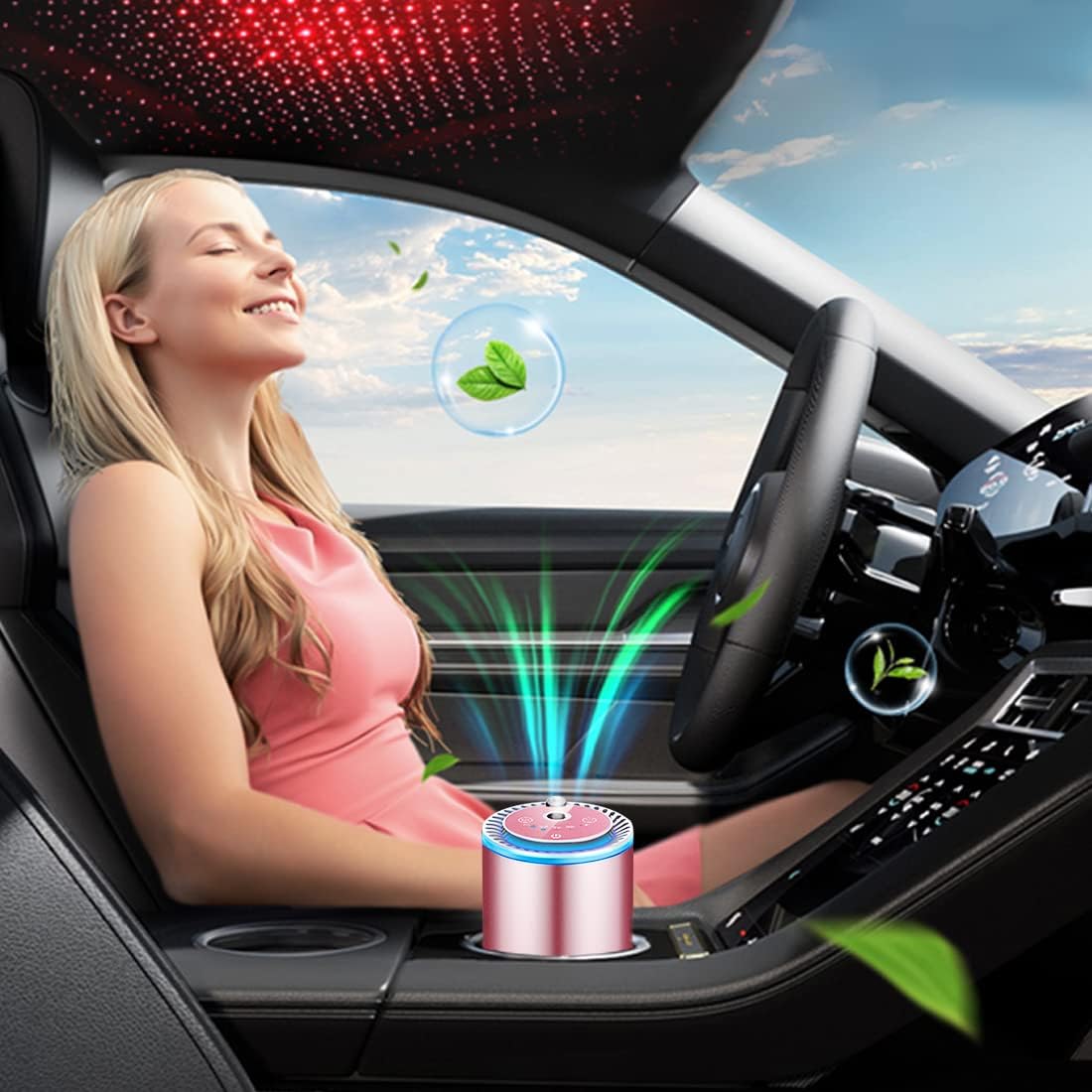 Smart Car Humidifier Diffuser With Star Projector
