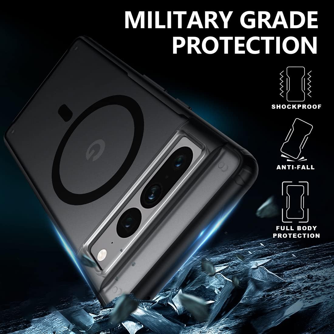 Magnetic Matte Magsafe Case for Google Pixel 7 Pro - The Pixel Store