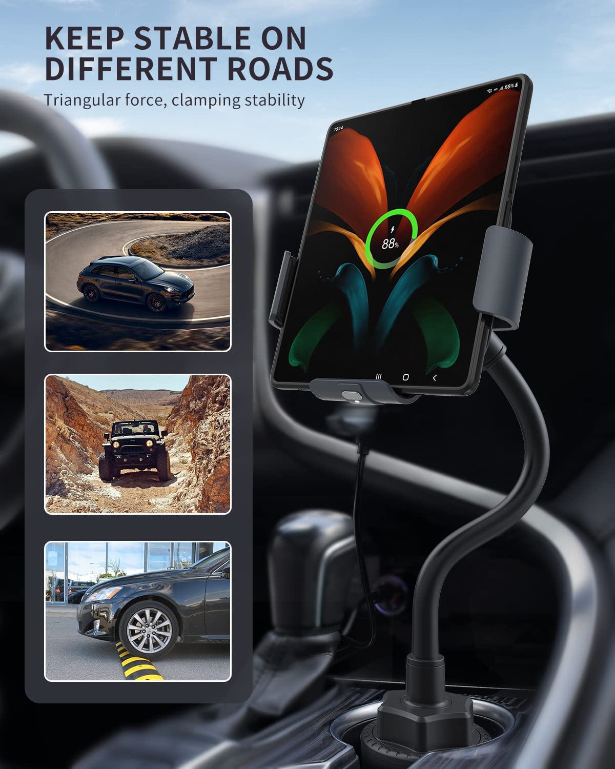 Dual Coil Wireless Car Charger for Z Fold Series