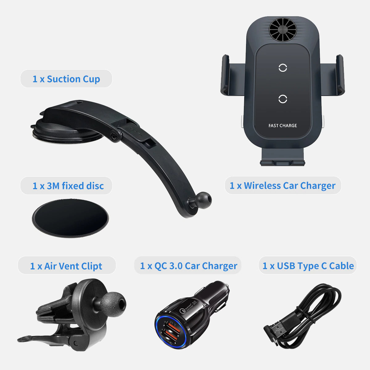 Auto-Clamping Car Wireless Charger for Z Flip Series - Fast Charging Mount