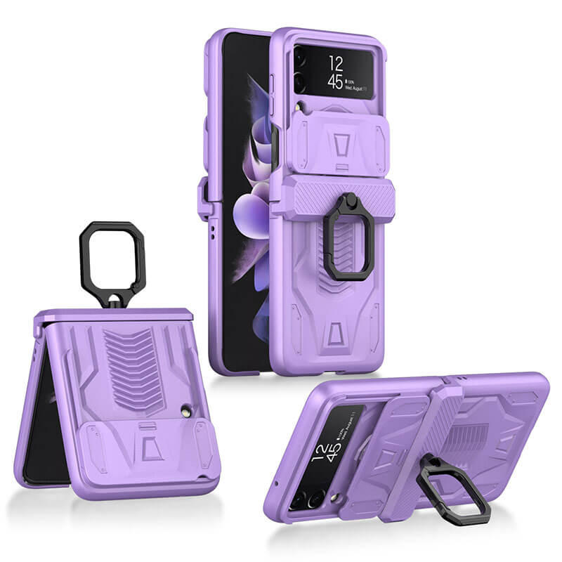 Magnetic Armor Case with Camera Protection For Samsung Galaxy Z Flip 4 - Galaxy Z Flip 4 Case