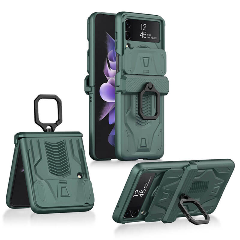 Magnetic Armor Case with Camera Protection For Samsung Galaxy Z Flip 4 - Galaxy Z Flip 4 Case