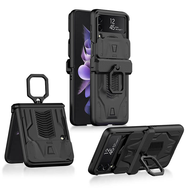 Magnetic Armor Case with Camera Protection For Samsung Galaxy Z Flip 4 - Galaxy Z Flip 4 Case