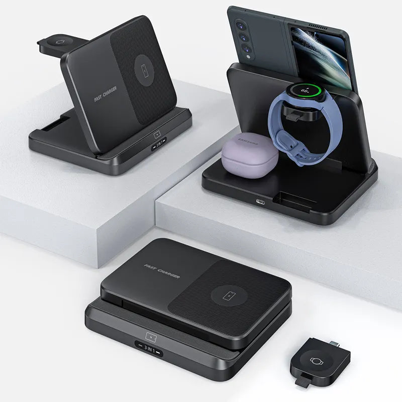 Foldable 3 in 1 Wireless Charger For Samsung Galaxy Z Fold Series