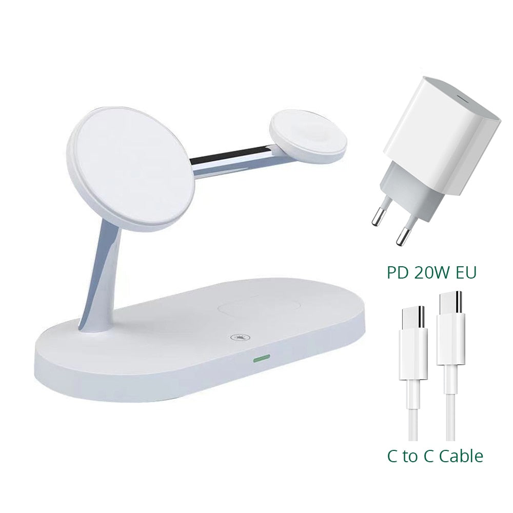 3 in 1 Magnetic Wireless Charging Station For iPhone,Apple Watch & AirPods - iHive