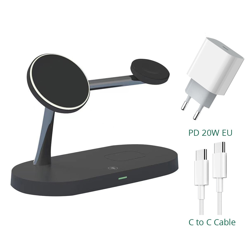 3 in 1 Magnetic Wireless Charging Station For iPhone,Apple Watch & AirPods - iHive