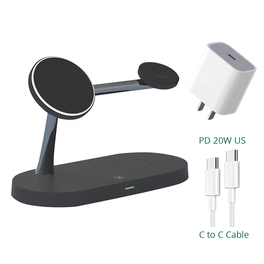 3 in 1 Magnetic Wireless Charging Station For iPhone,Apple Watch & AirPods - iHive