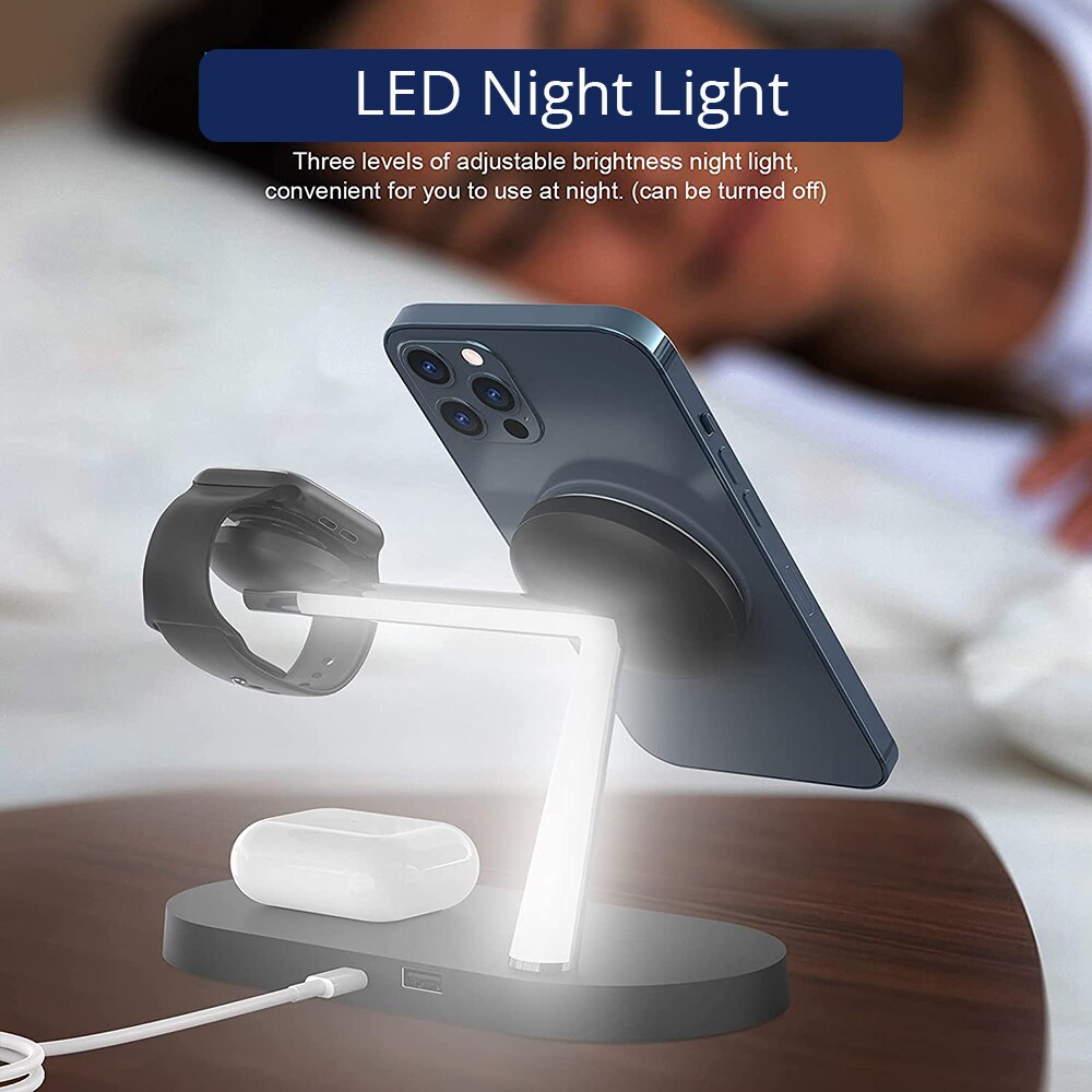 3 in 1 Magnetic Wireless Charging Station For iPhone,Apple Watch & AirPods - iHive