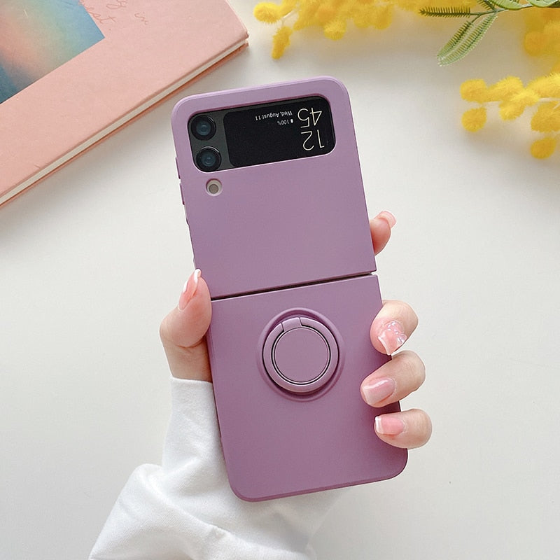 Case with Magnetic Ring Holder for Samsung Galaxy Z Flip 4 - Galaxy Z Flip 4 Case