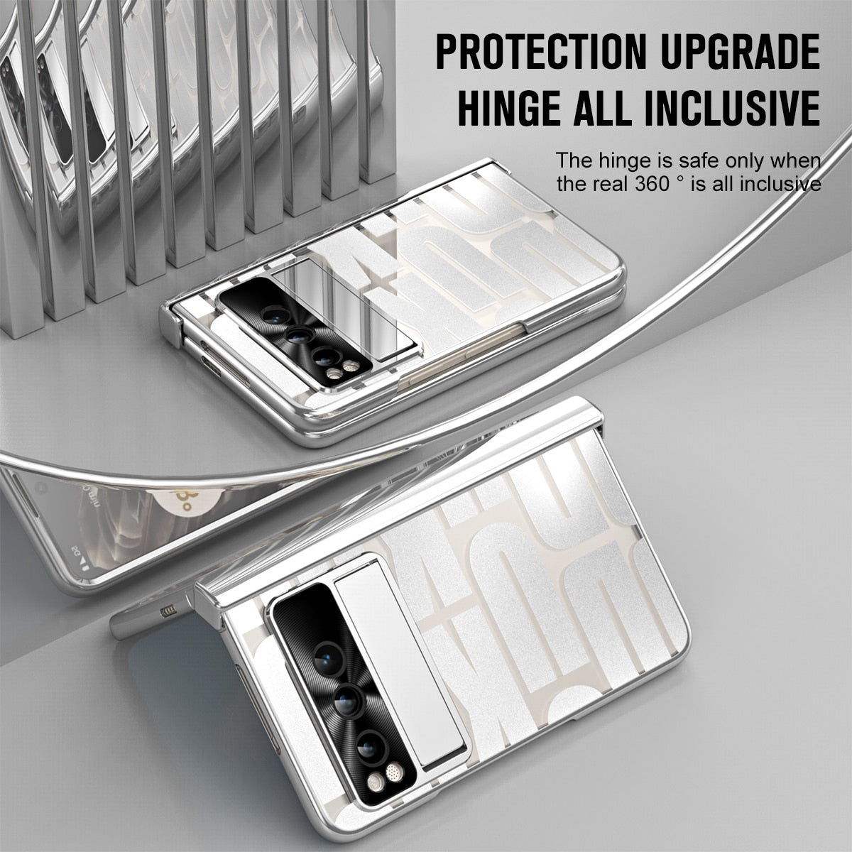 Luxury Silver Google Pixel Fold Case