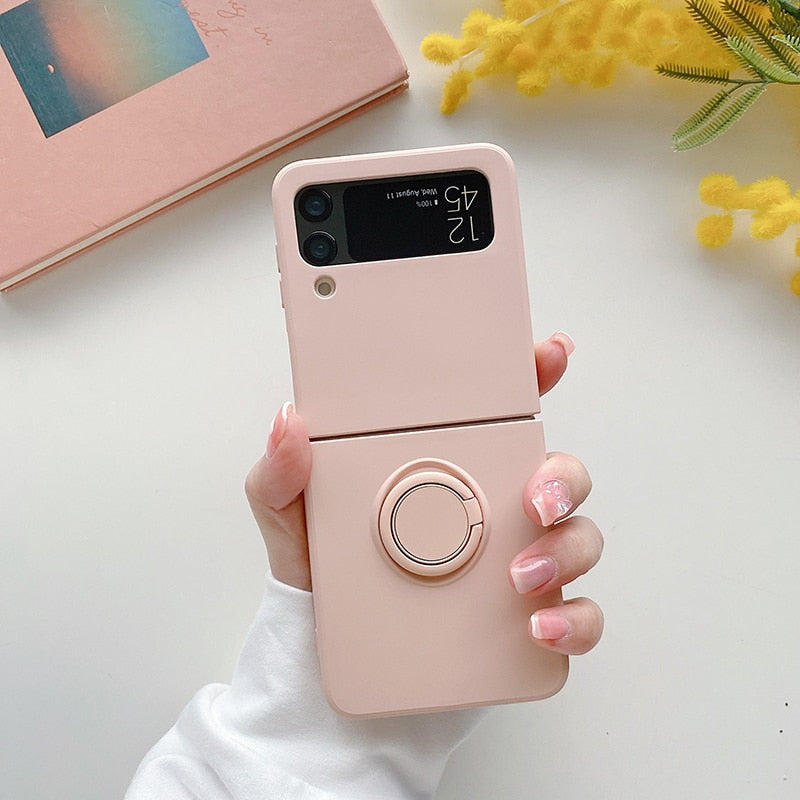 Case with Magnetic Ring Holder for Samsung Galaxy Z Flip 4 - Galaxy Z Flip 4 Case