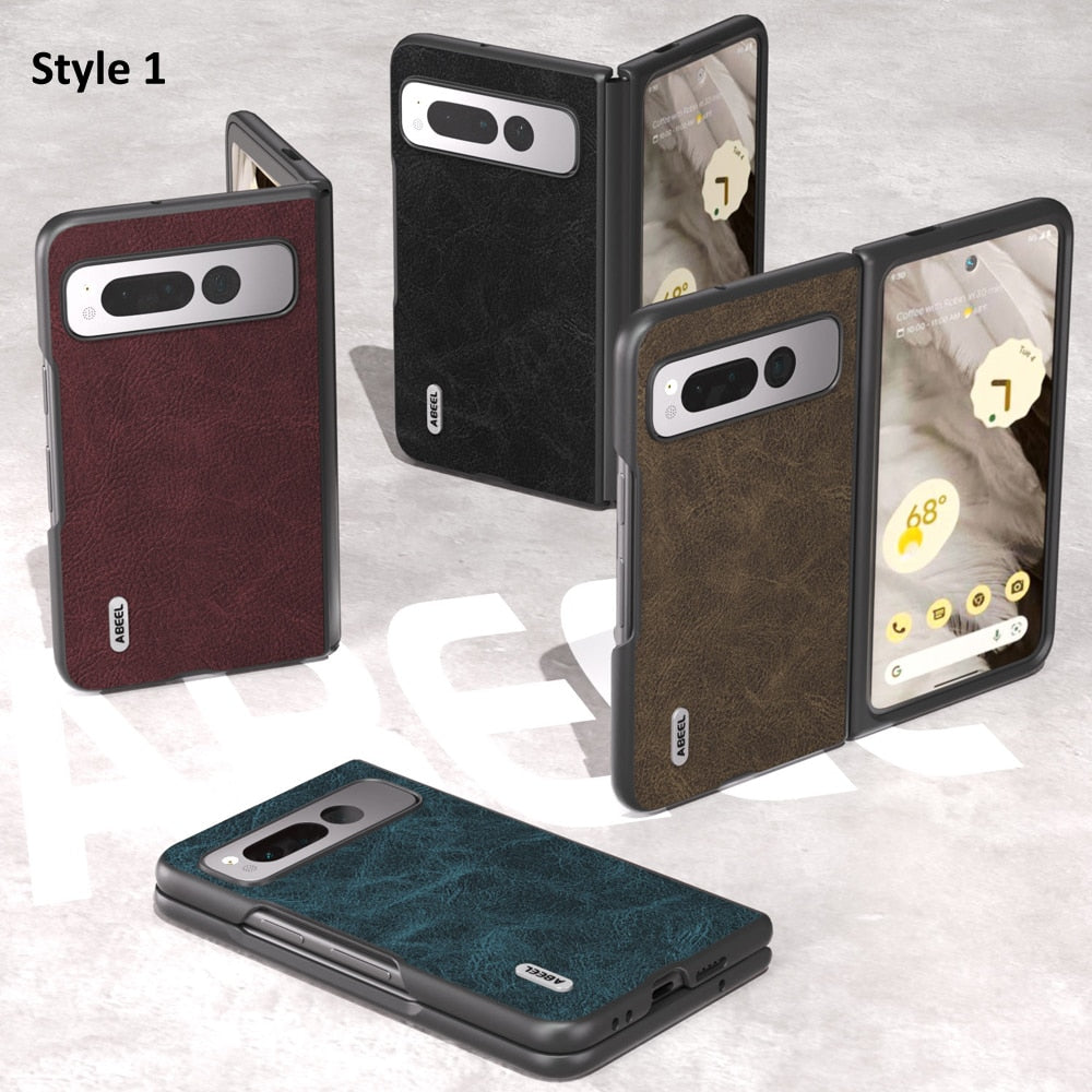 Google Pixel Fold Leather Case - Vintage Shell - The Pixel Store