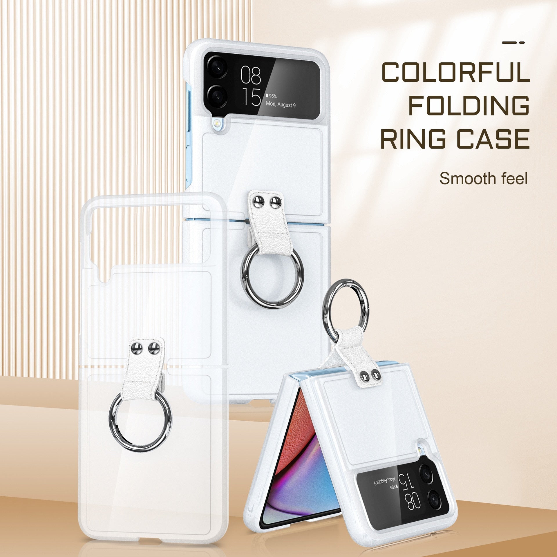 Luxury Ring Holder Case With Lanyard For Samsung Galaxy Z Flip 4 - Galaxy Z Flip 4 Case