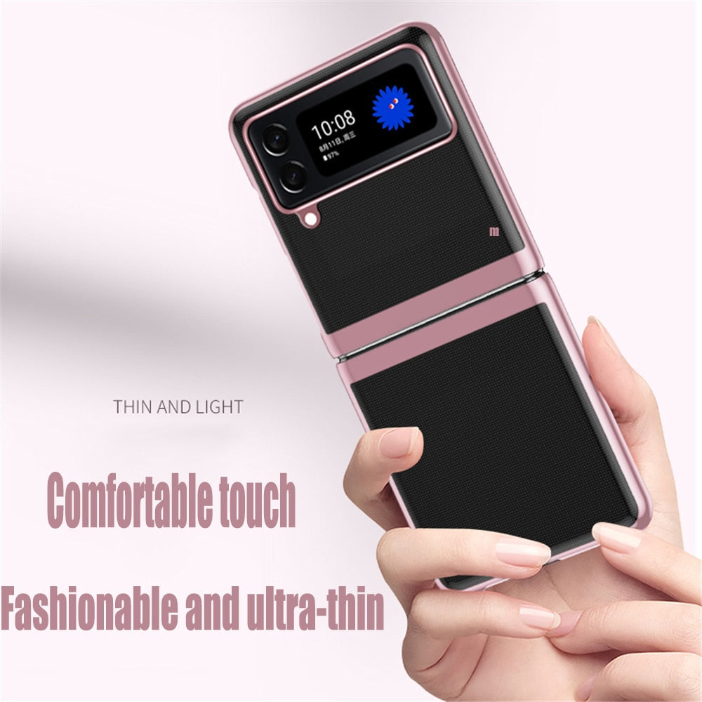Luxury Ultra-thin Plating Transparent Case For Samsung Galaxy Z Flip 4 - Galaxy Z Flip 4 Case