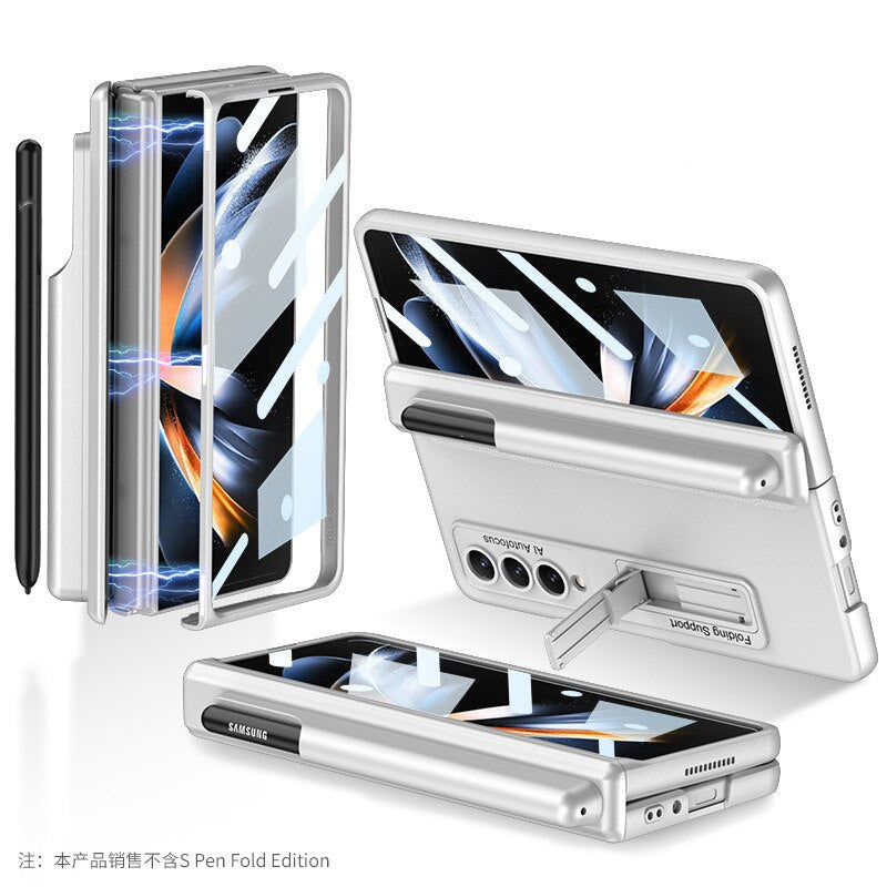 Full Protection Magnet Hinge Pen Slot Case for Samsung Galaxy Z Fold 4