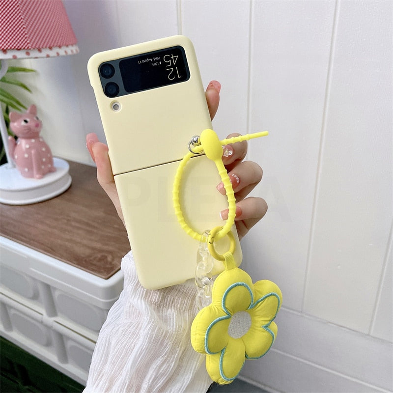 Cute Flower Pendant Case For Samsung Galaxy Z Flip 4 - Galaxy Z Flip 4 Case