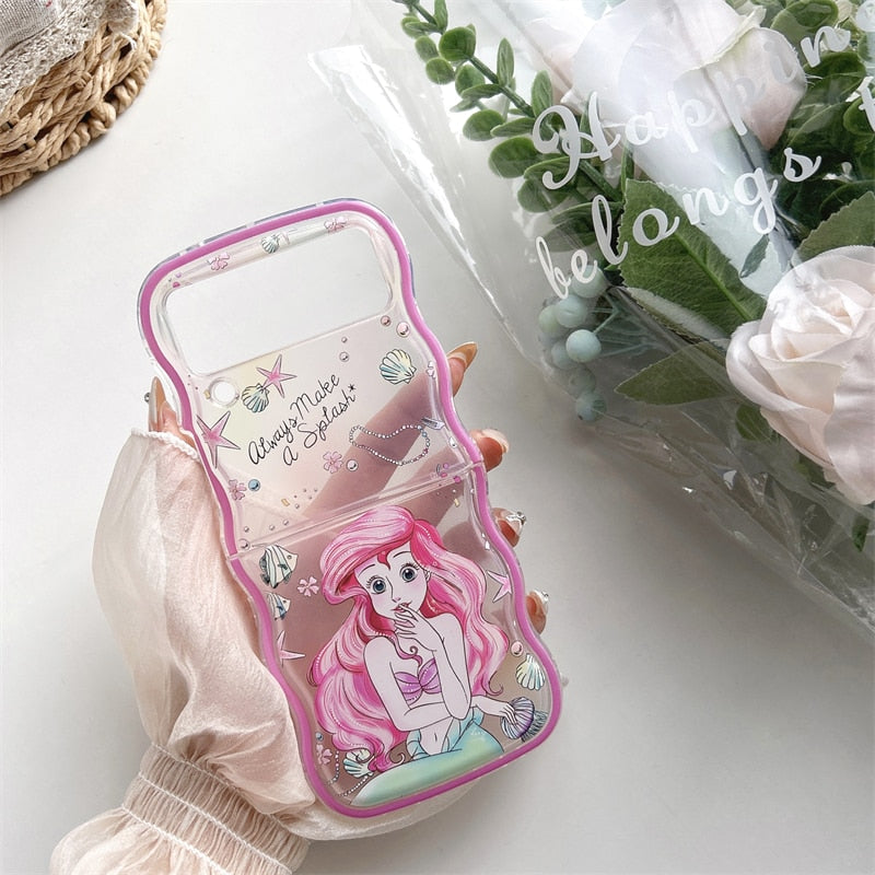 Cute Cartoon Case with bracele for Samsung Galaxy Z Flip 3 & 4