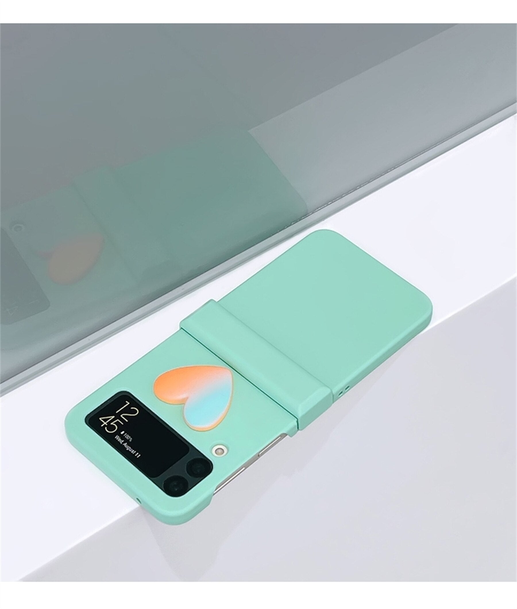 Cute 3D Gradient Heart Case for Samsung Galaxy Z Flip 4 - Galaxy Z Flip 4 Case