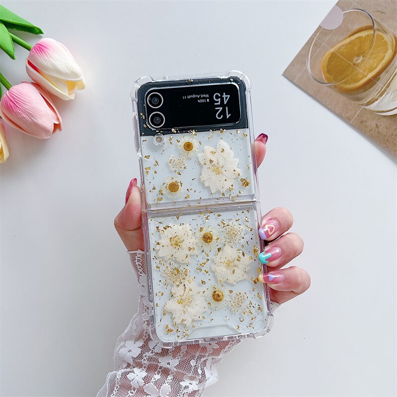 Bling Colorful Flower Case for Samsung Galaxy Z Flip 3 & 4