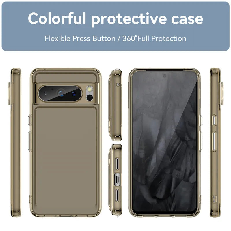 Transparent Shockproof Bumper Case For Google Pixel 8 Series