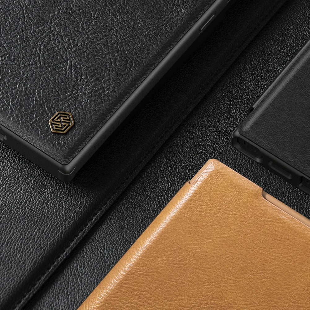 Leather Case with Card Slot & Camera Protection For Galaxy S24 Series