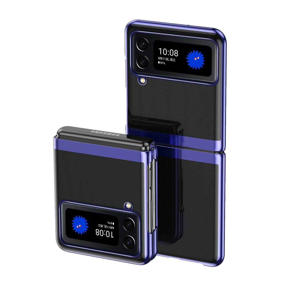 Luxury Ultra-thin Plating Transparent Case For Samsung Galaxy Z Flip 4 - Galaxy Z Flip 4 Case