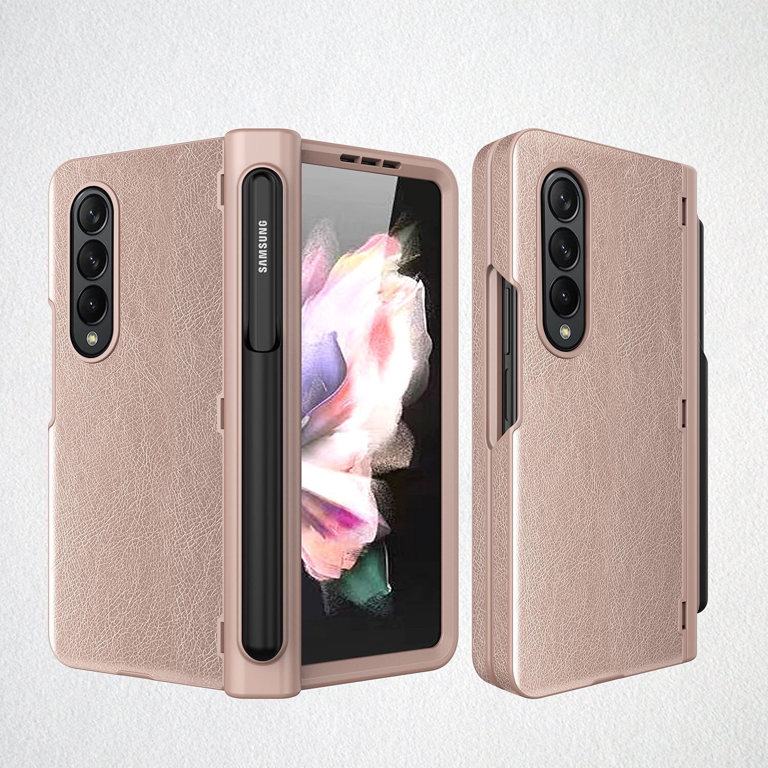 Shockproof Leather Case with S Pen Holder For Samsung Galaxy Z Fold 4