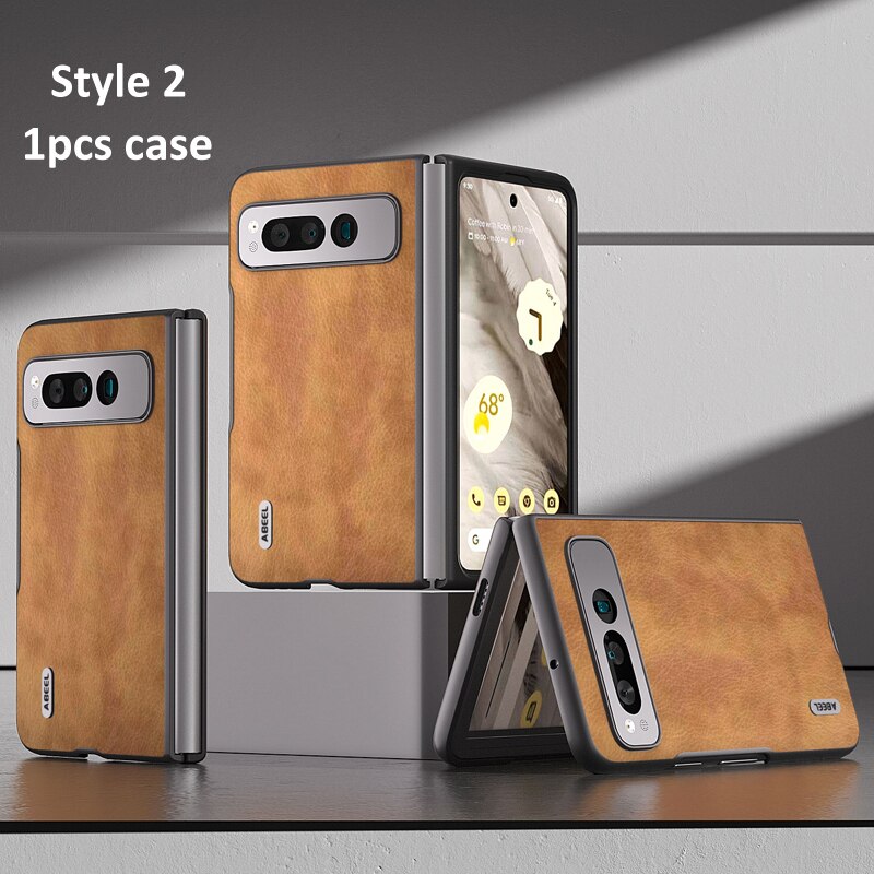 Google Pixel Fold Leather Case - Vintage Shell - The Pixel Store