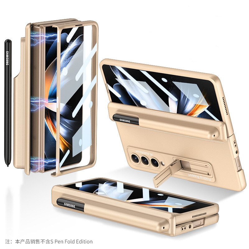 Full Protection Magnet Hinge Pen Slot Case for Samsung Galaxy Z Fold 4