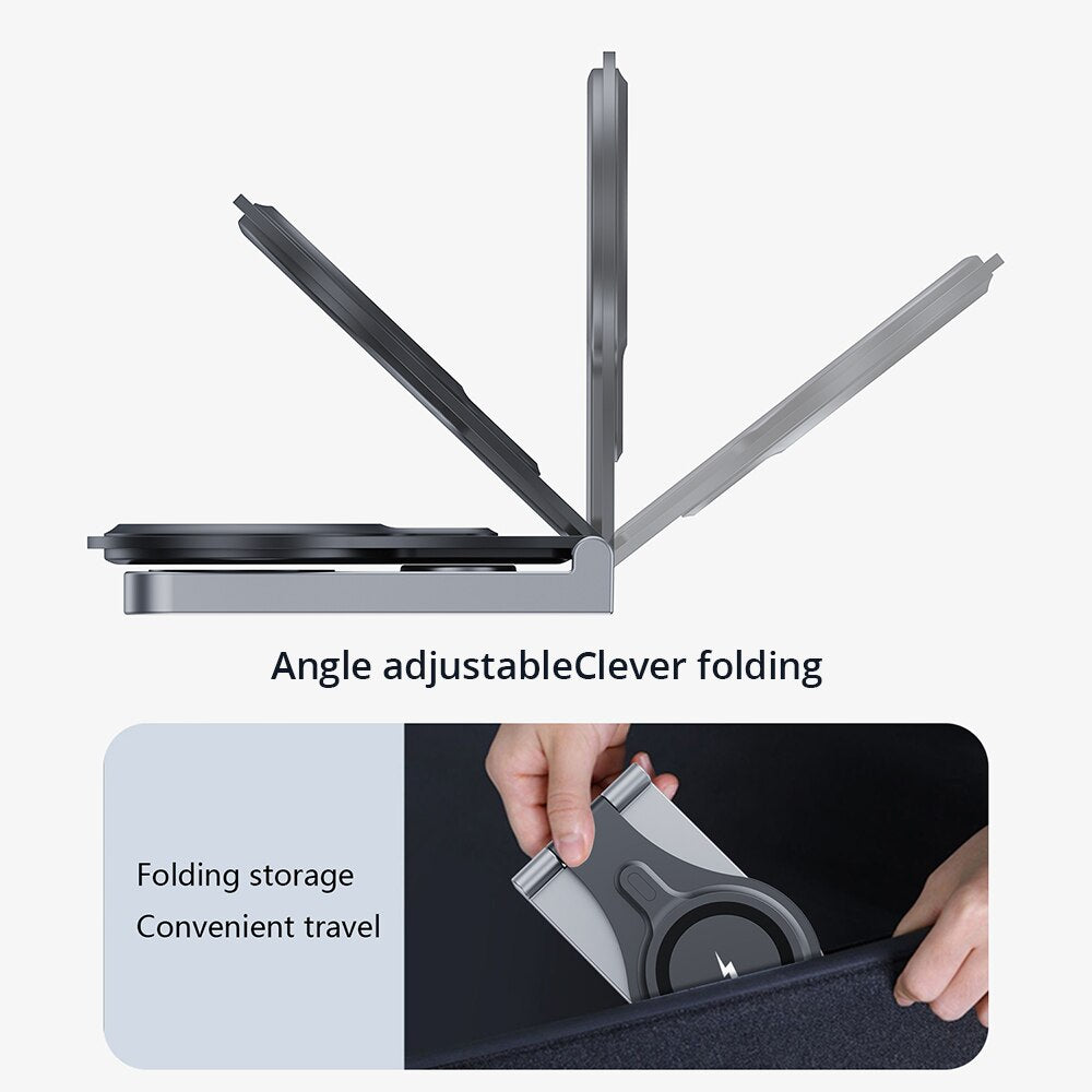 3 in 1 Magnetic Wireless Charger Foldable for iPhone, Apple Watch & AirPods - iHive