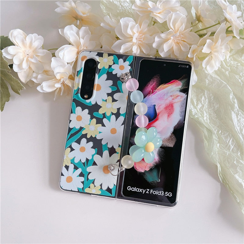 Cute Flower Painting Case For Samsung Galaxy Z Fold 4