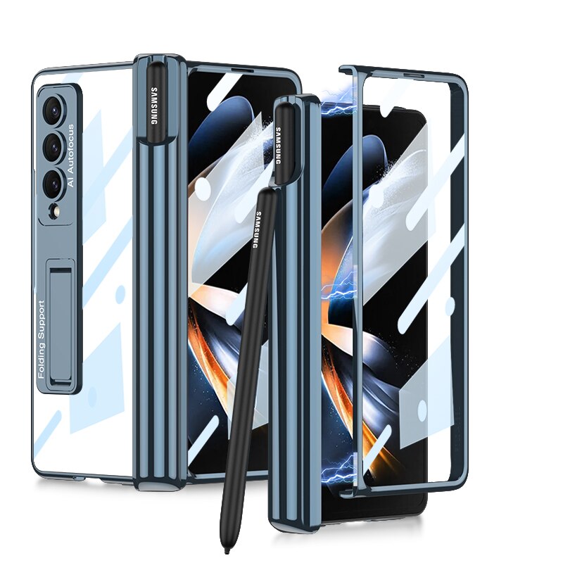 Transparent Case with Pen Holder For Samsung Galaxy Z Fold 4