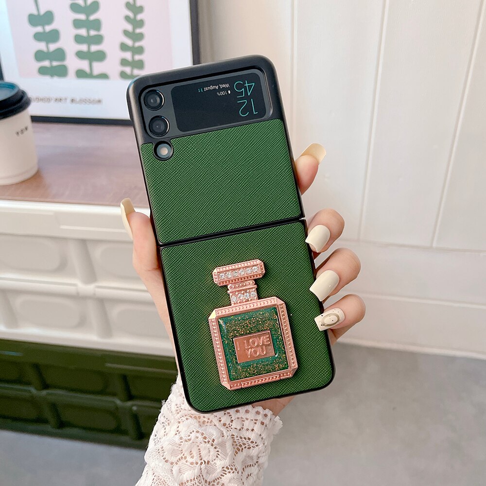 Luxury Case With Perfume Bottle Bracket for Samsung Galaxy Z Flip 4 - Galaxy Z Flip 4 Case