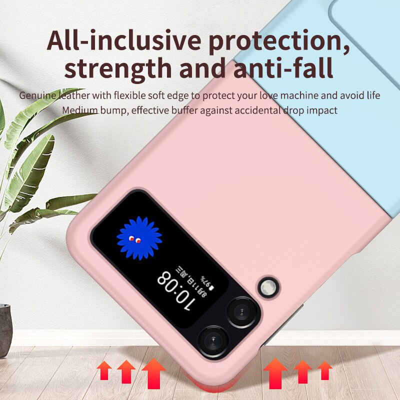 Contrasting Colors Case with Invisible Bracket For Samsung Galaxy Z Flip 4 - Galaxy Z Flip 4 Case