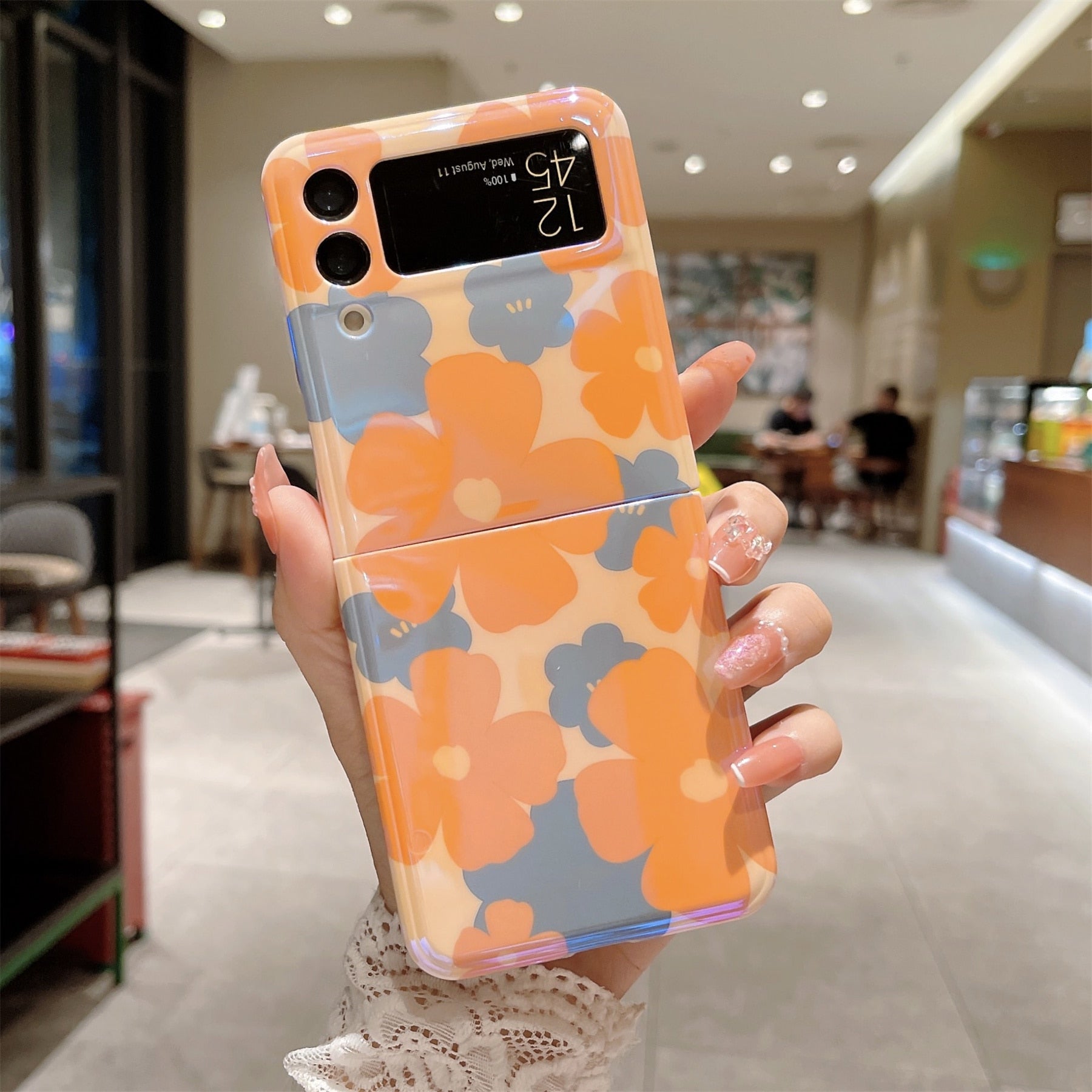 Oil Painting Flowers Case for Samsung Galaxy Z Flip 4 - Galaxy Z Flip 4 Case