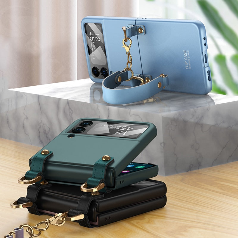 Luxury Case With Strap For Samsung Galaxy Z Flip 4 - Galaxy Z Flip 4 Case