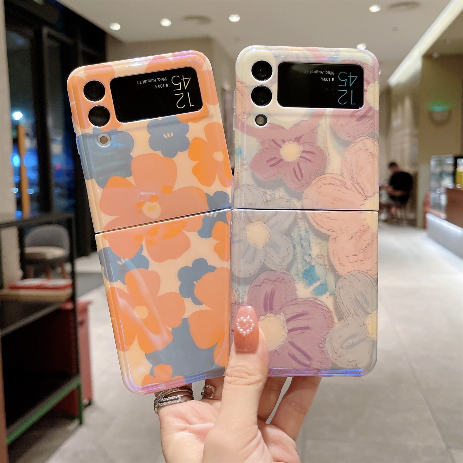 Oil Painting Flowers Case for Samsung Galaxy Z Flip 4 - Galaxy Z Flip 4 Case