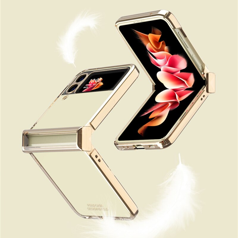 Transparent Plating Frame Full Protection For Galaxy Z Flip 4 - Galaxy Z Flip 4 Case