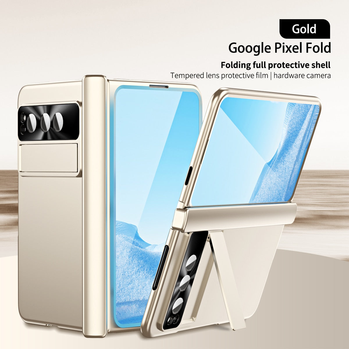 Plating Shockproof Cover With Screen Protector For Google Pixel Fold - The Pixel Store