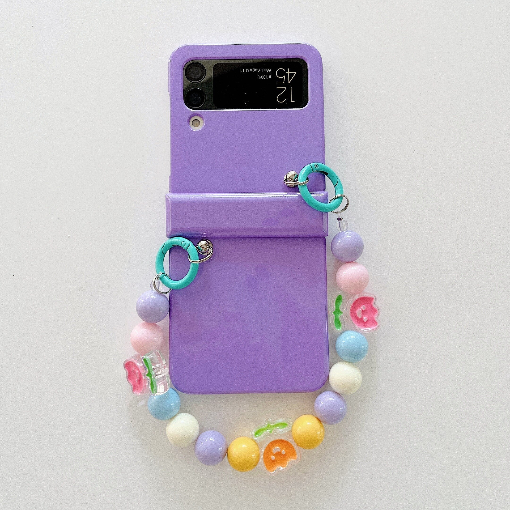 Cute Colorful Flowers Bracelet Phone Case For Samsung Galaxy Z Flip 4 - Galaxy Z Flip 4 Case