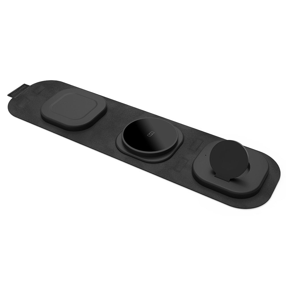 3 in 1 Foldable Travel Wireless Charger for iPhone, Apple Watch & AirPods - iHive